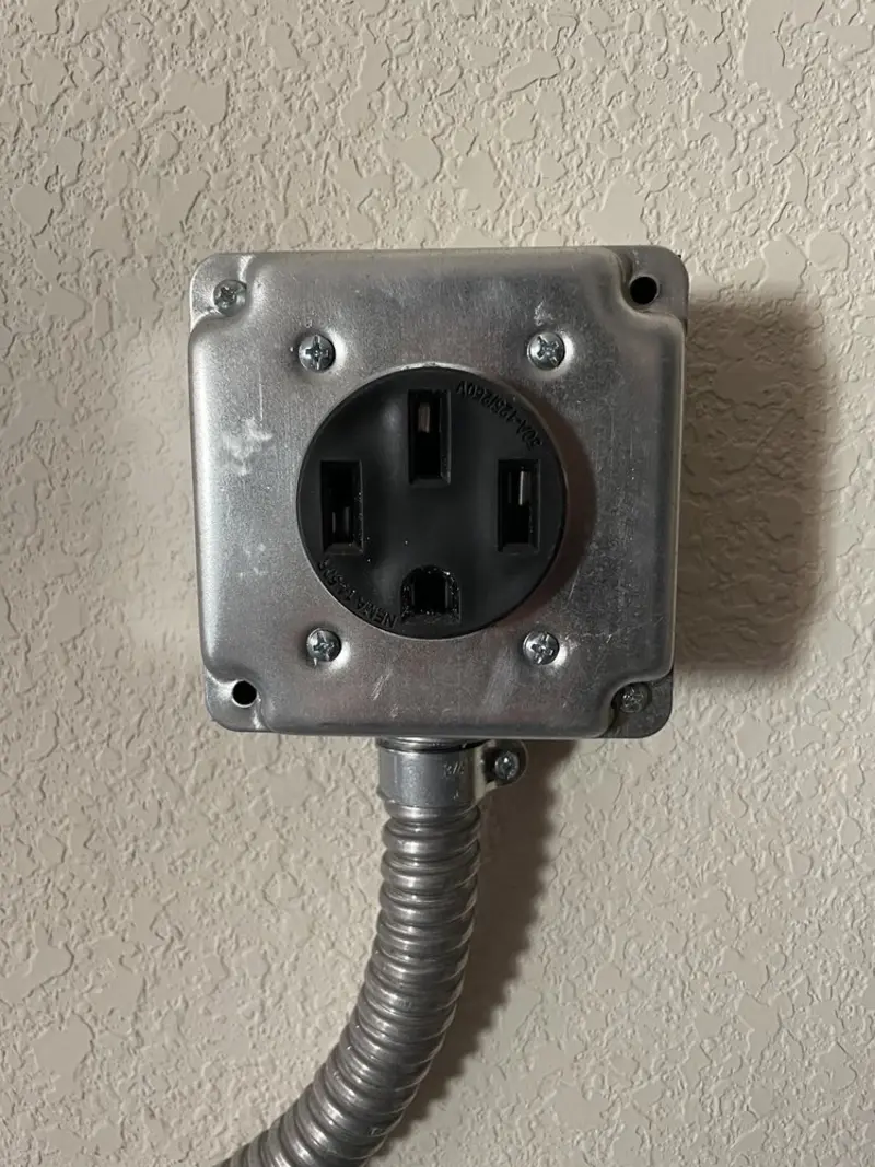 NEMA 14-50 outlet installed for Smart Home Electrical in Saranac