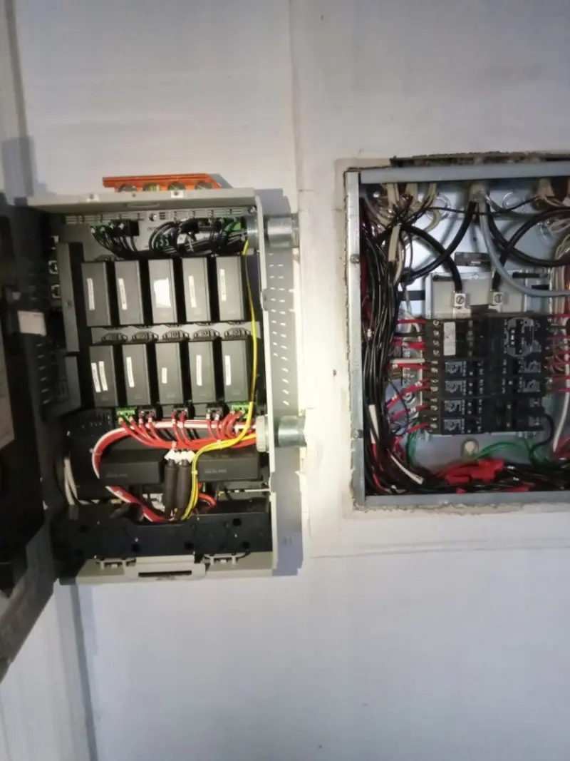Electrical panel upgrade completed for Security Camera Wiring in Saranac